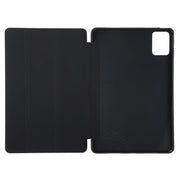 For Lenovo Tab M11/ Xiaoxin Pad 11 2024 Tri-fold Silicone Leather Tablet Case(Black)