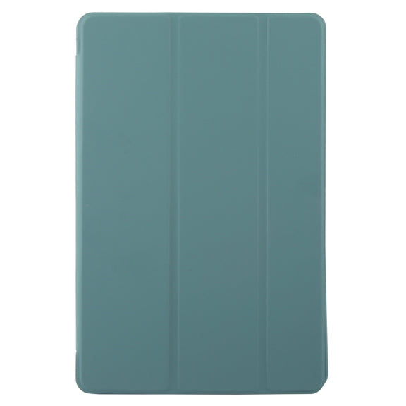 For Lenovo Tab M11/ Xiaoxin Pad 11 2024 Tri-fold Silicone Leather Tablet Case(Dark Green)