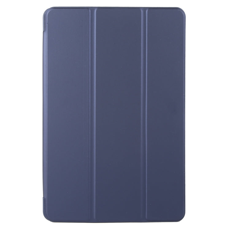 For Lenovo Tab M11/ Xiaoxin Pad 11 2024 Tri-fold Silicone Leather Tablet Case(Dark Blue)