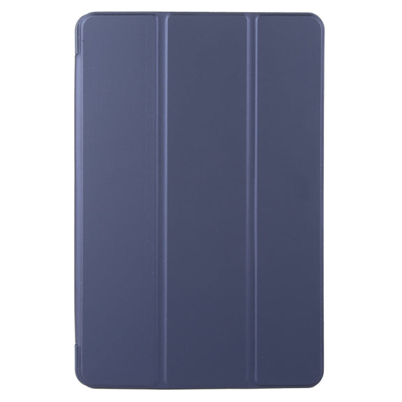 For Lenovo Tab M11/ Xiaoxin Pad 11 2024 Tri-fold Silicone Leather Tablet Case(Dark Blue)