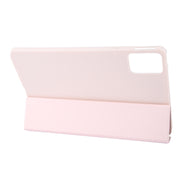For Lenovo Tab M11/ Xiaoxin Pad 11 2024 Tri-fold Silicone Leather Tablet Case(Pink)
