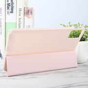 For Lenovo Tab M11/ Xiaoxin Pad 11 2024 Tri-fold Silicone Leather Tablet Case(Pink)