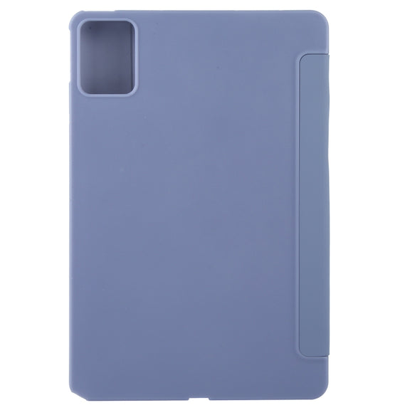 For Lenovo Tab M11/ Xiaoxin Pad 11 2024 Tri-fold Silicone Leather Tablet Case(Lavender Purple)