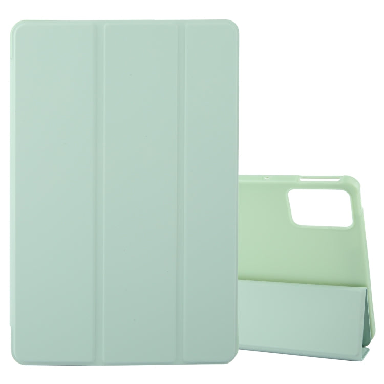 For Lenovo Tab M11/ Xiaoxin Pad 11 2024 Tri-fold Silicone Leather Tablet Case(Green)