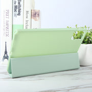 For Lenovo Tab M11/ Xiaoxin Pad 11 2024 Tri-fold Silicone Leather Tablet Case(Green)