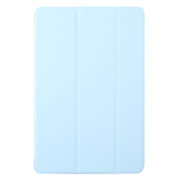 For Lenovo Tab M11/ Xiaoxin Pad 11 2024 Tri-fold Silicone Leather Tablet Case(Ice Blue)