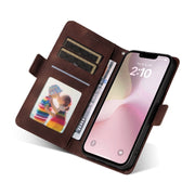 For iPhone SE 2024 Embossed Rhombus Starry Leather Phone Case(Brown)