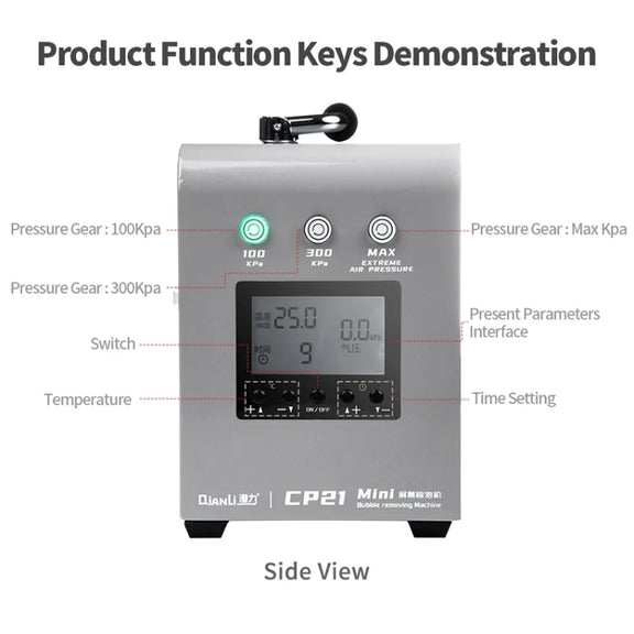 Qianli CP21 Mini LCD Screen Bubble Removing Machine, EU Plug