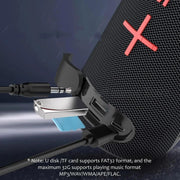 T&G TG-384 Mini Portable Bluetooth Speaker Support TF / U-disk / RGB Light(Cyan)