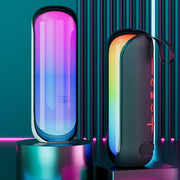 T&G TG-384 Mini Portable Bluetooth Speaker Support TF / U-disk / RGB Light(Cyan)