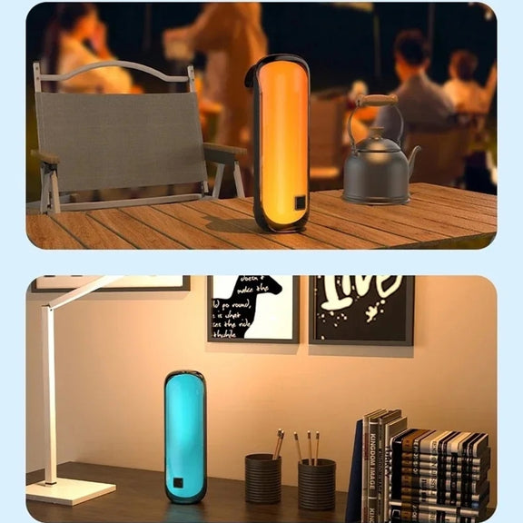 T&G TG-384 Mini Portable Bluetooth Speaker Support TF / U-disk / RGB Light(Cyan)
