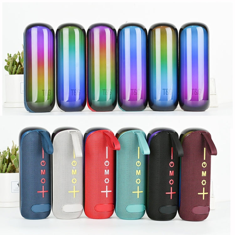 T&G TG-384 Mini Portable Bluetooth Speaker Support TF / U-disk / RGB Light(Brown)