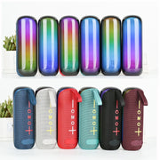 T&G TG-384 Mini Portable Bluetooth Speaker Support TF / U-disk / RGB Light(Black)