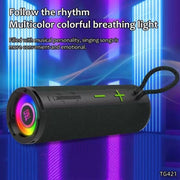 T&G TG-421 RGB BT Outdoor Water-resistant Speakers(Red)