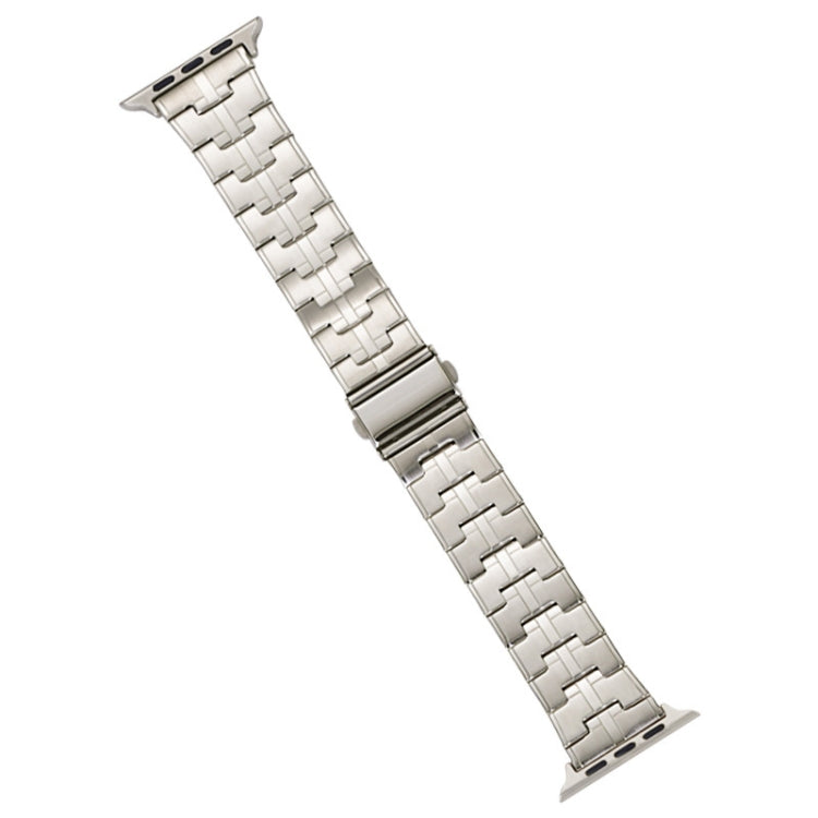 For Apple Watch SE 40mm Stainless Steel Watch Band(Starlight)