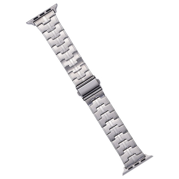For Apple Watch SE 44mm Stainless Steel Watch Band(Silver)