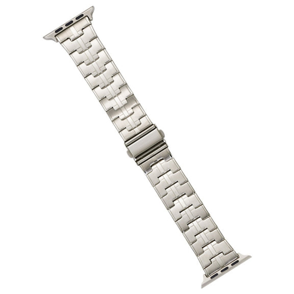For Apple Watch 42mm Stainless Steel Watch Band(Starlight)