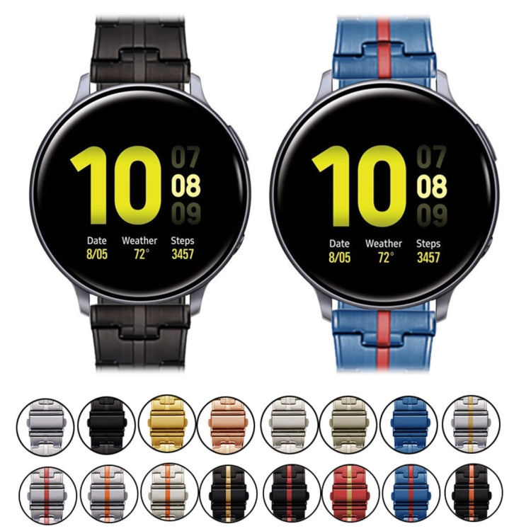 22mm Stainless Steel Watch Band(Black)