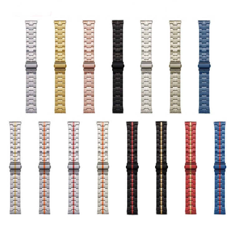 22mm Stainless Steel Watch Band(Black)