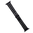 For Apple Watch 42mm Five-Beads Stainless Steel Watch Band(Black Silver) - free shipping - PMC TechLife - Order now!