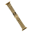 For Apple Watch 38mm Five-Beads Stainless Steel Watch Band(Gold) - Watch Bands by PMC TechLife | Online Shopping South Africa | PMC TechLife