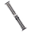For Apple Watch 38mm Five-Beads Stainless Steel Watch Band(Silver Black) - free shipping - PMC TechLife - Order now!