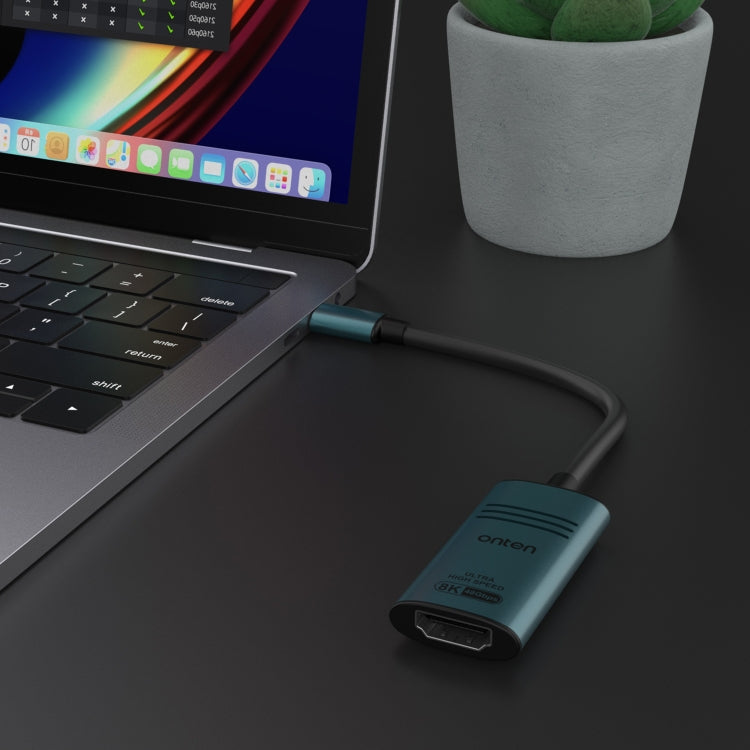 Onten UC981 8K 30Hz USB-C / Type-C to HDMI Video Converter Adapter(Pine Green)