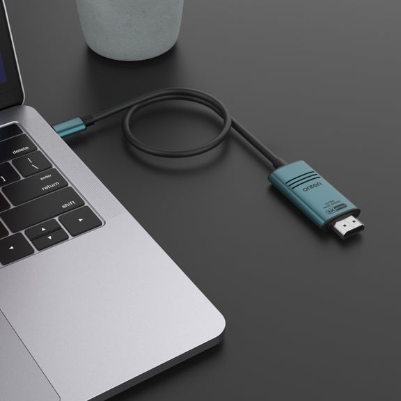 Onten UC982 8K 60Hz USB-C / Type-C to HDMI Video HD Conversion Cable(Pine Green)