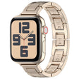 For Apple Watch SE 2023 44mm H Slim Stainless Steel Watch Band(Starlight) - Watch Bands by PMC TechLife | Online Shopping South Africa | PMC TechLife