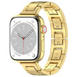 For Apple Watch Series 8 41mm H Slim Stainless Steel Watch Band(Gold) - Watch Bands by PMC TechLife | Online Shopping South Africa | PMC TechLife