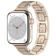 For Apple Watch Series 8 45mm H Slim Stainless Steel Watch Band(Starlight) - Watch Bands by PMC TechLife | Online Shopping South Africa | PMC TechLife
