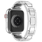 For Apple Watch 42mm H Slim Stainless Steel Watch Band(Silver)