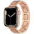 For Apple Watch 38mm H Slim Stainless Steel Watch Band(Rose Gold) - Watch Bands by PMC TechLife | Online Shopping South Africa | PMC TechLife