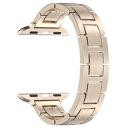 For Apple Watch 38mm H Slim Stainless Steel Watch Band(Starlight)