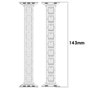 For Apple Watch SE 2022 40mm H Slim Stainless Steel Watch Band(Silver Gold)