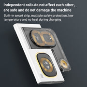 A80 3 in 1 15W Folding Wireless Charger(Black)