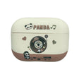 For AirPods Pro 2 Panda Records Pattern Earbuds Box Frosted TPU Case(White) - For AirPods Pro 2 by PMC Jewellery | Online Shopping South Africa | PMC Jewellery | Buy Now Pay Later Mobicred