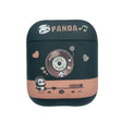 For AirPods 2 / 1 Panda Records Pattern Earbuds Box Frosted TPU Case(Black) - For AirPods 1/2 by PMC Jewellery | Online Shopping South Africa | PMC Jewellery | Buy Now Pay Later Mobicred