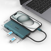 Onten UC961 9 in 1 USB-C / Type-C Multi-function HUB Docking Station(Green)