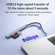 ADS-807 PD100 6 in 1 Type-C to PD100W + USB3.0 + USB2.0 + SD/TF HUB Docking Station(Space Grey)