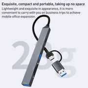ADS-807D 6 in 1 USB + Type-C to PD100W + USB3.0/2.0 + SD/TF HUB Docking Station(Space Grey)