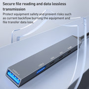 ADS-809D 5 in 1 USB + Type-C to PD100W + USB3.0/2.0 + Type-C HUB Docking Station(Space Grey)