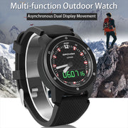 SPOVAN Gemini Outdoor Mountaineering Altitude Barometric Water-resistant Sports Watch(Black)
