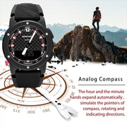 SPOVAN Gemini Outdoor Mountaineering Altitude Barometric Water-resistant Sports Watch(Black)