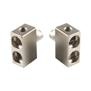 2pcs / Set Car Audio Modification 2 in 1 Wire Power Supply Terminals(Silver)
