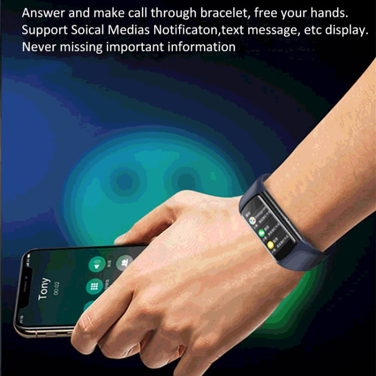 SPOVAN H8 1.47 inch TFT HD Screen Smart Bracelet Supports Bluetooth Calling/Blood Oxygen Monitoring(Black)