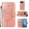 For Google Pixel 9 Embossed Butterfly Leather Phone Case(Rose Gold) - Google Cases by PMC TechLife | Online Shopping South Africa | PMC TechLife | Buy Now Pay Later Mobicred