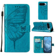 For Google Pixel 9 Embossed Butterfly Leather Phone Case(Blue) - Google Cases by PMC TechLife | Online Shopping South Africa | PMC TechLife | Buy Now Pay Later Mobicred