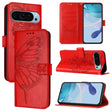 For Google Pixel 9 Pro XL Embossed Butterfly Leather Phone Case(Red) - Google Cases by PMC TechLife | Online Shopping South Africa | PMC TechLife | Buy Now Pay Later Mobicred