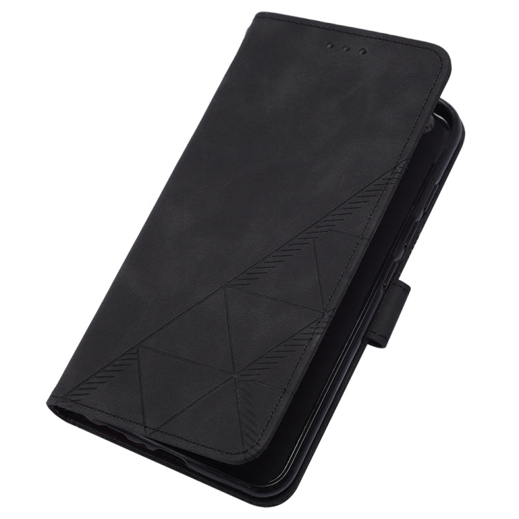 For Google Pixel 9 Crossbody 3D Embossed Flip Leather Phone Case(Black)